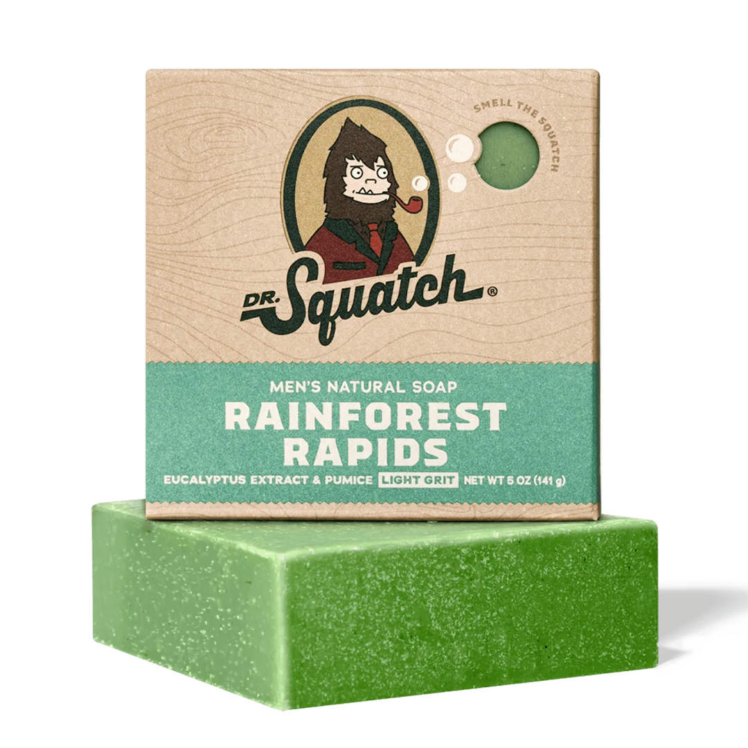Natural soap bar with packaging labeled 
