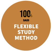 100% said Flexible study method