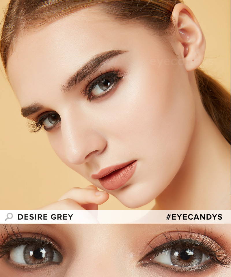 EyeCandys Desire Mist Grey colored contacts circle lenses - EyeCandy's