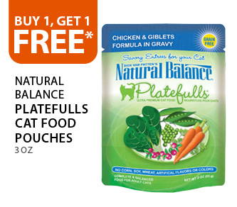 Buy 1, get 1 free Natural Balance Platefulls Cat Food Pouches
