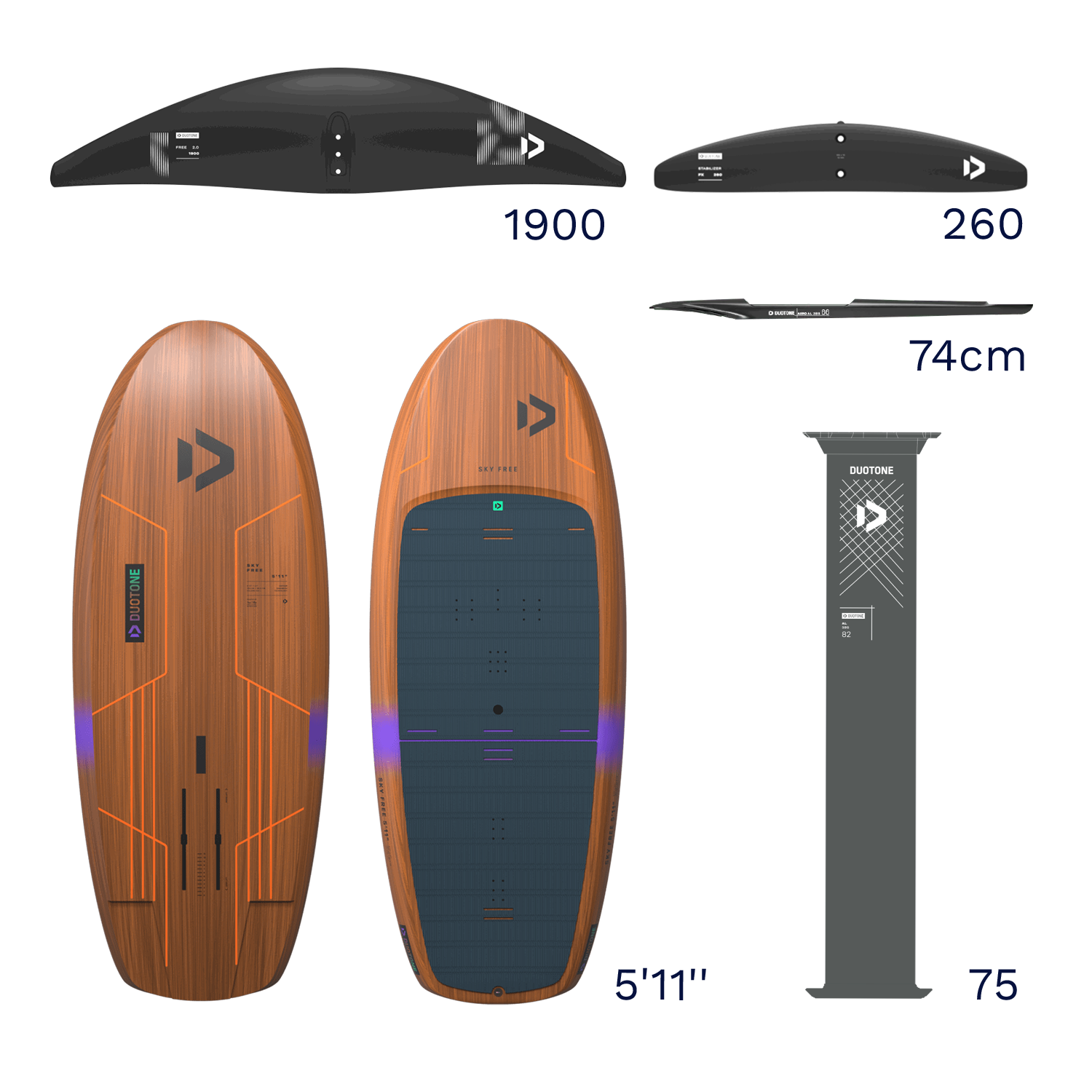 Image of a surfboard with dimensions and specifications.