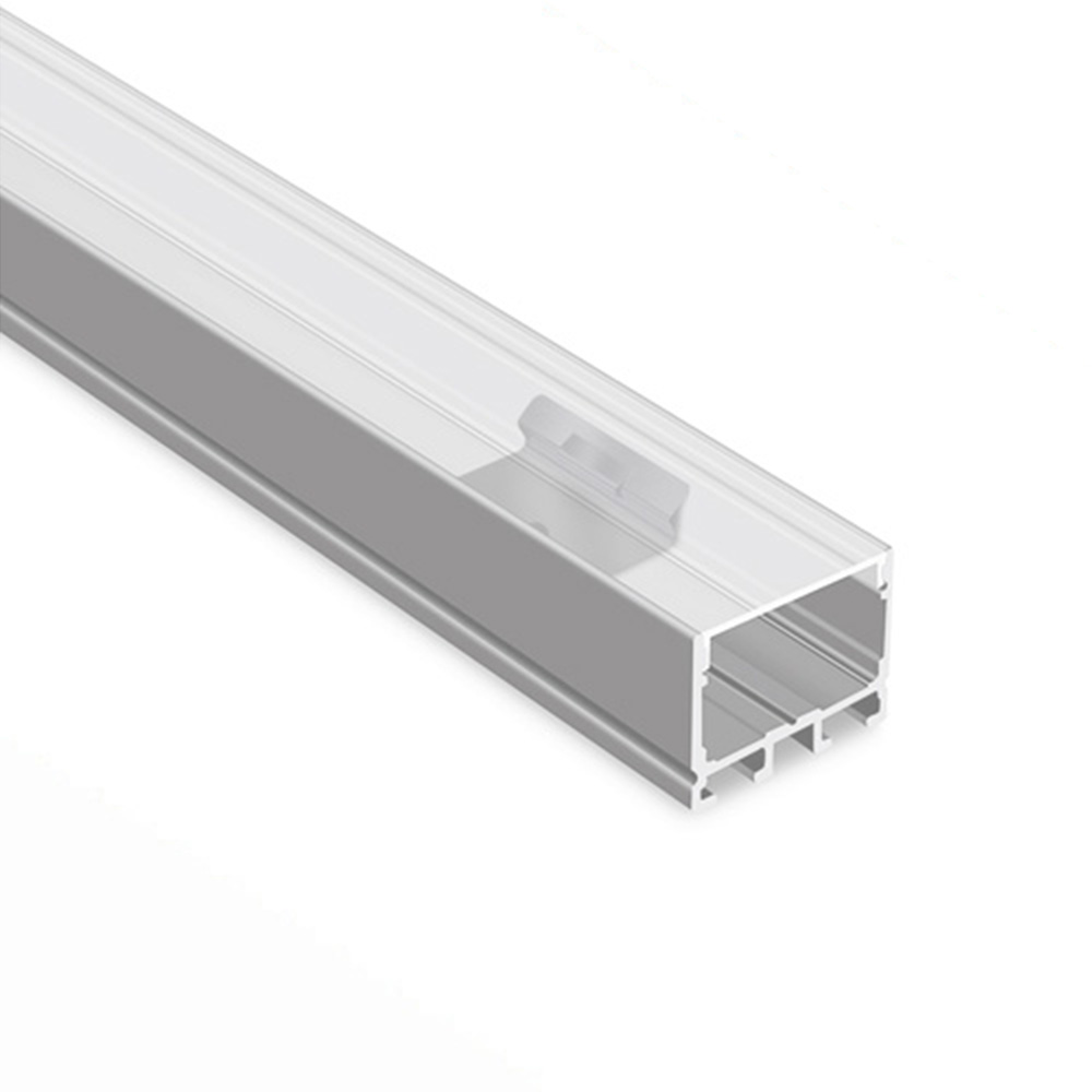 A long, rectangular aluminum extrusion with a hollow center.