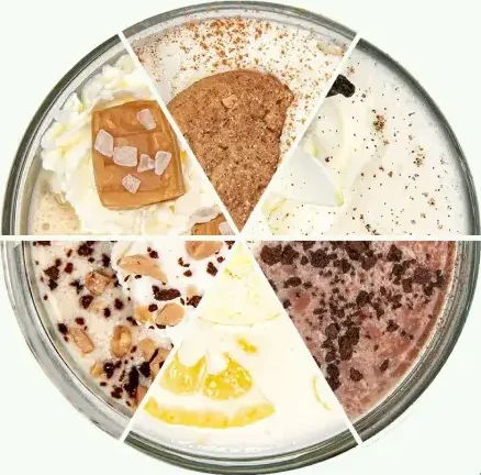 selection of shakes