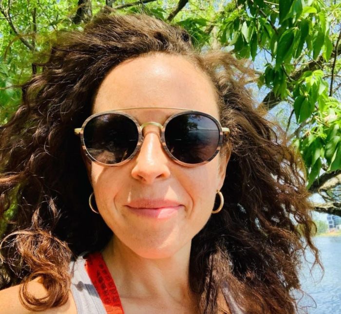 woman wearing Aspen Gold non-polarized sunglasses outdoors