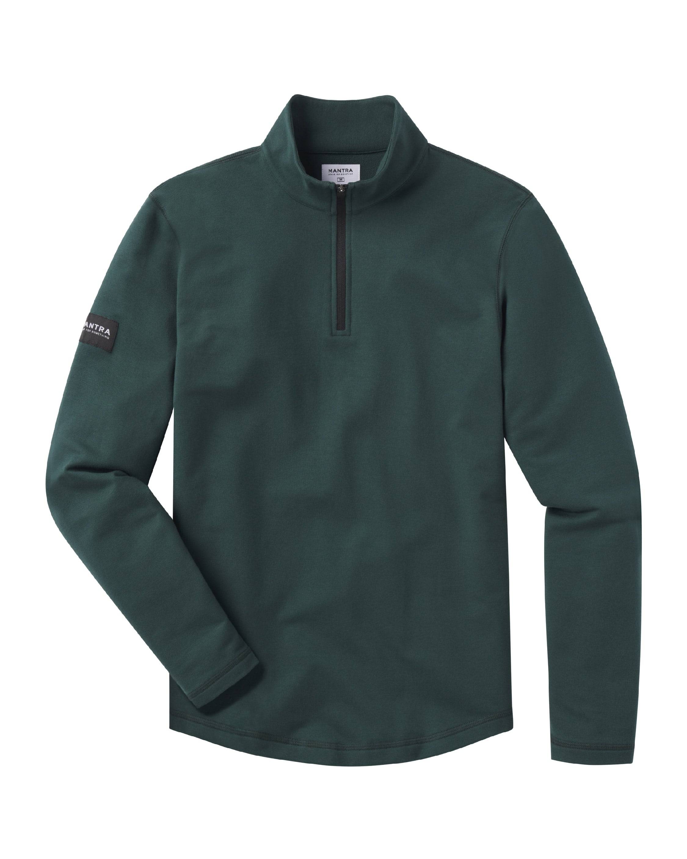 ESSENTIAL PULLOVER - QUARTER ZIP - FOREST color selector