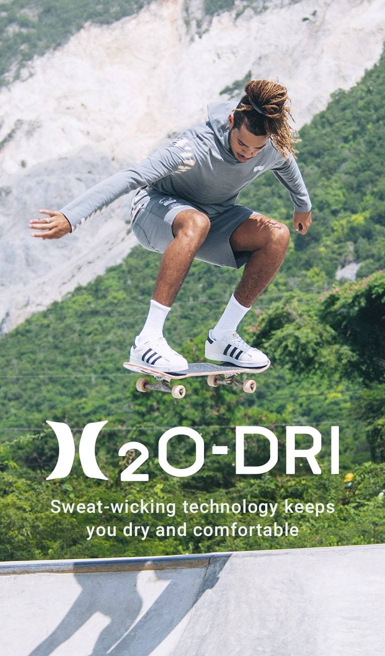H2O-DRI: Sweat-wicking technology keeps you dry and comfortable