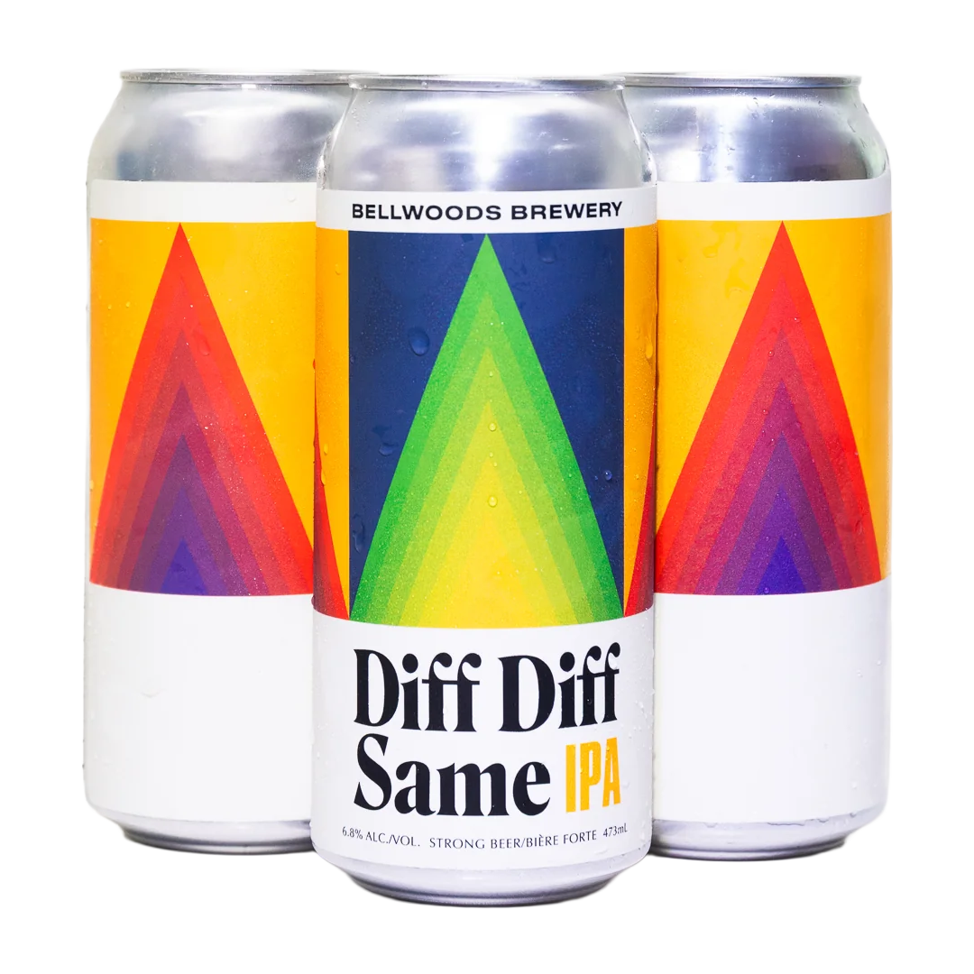Three colorful beer cans with 