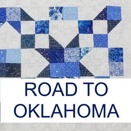 road to oklahoma quilt block made into a table runner