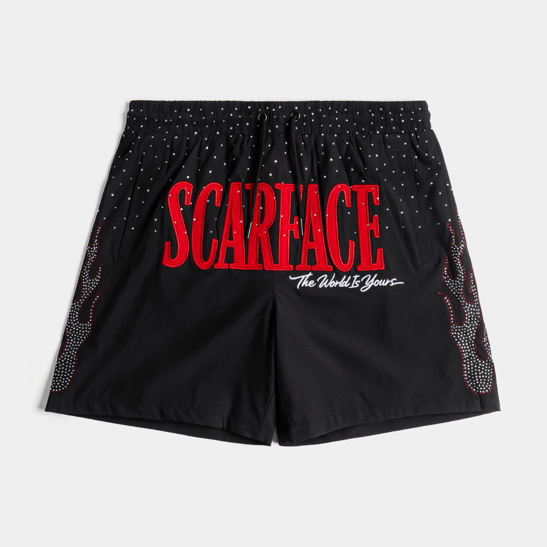 Black shorts featuring 