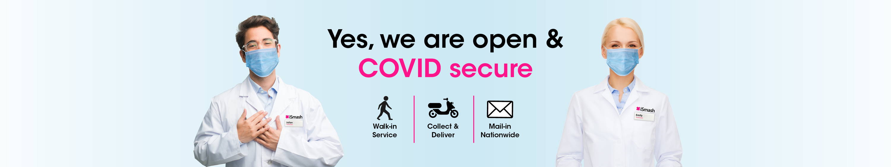 yes, we are open and covid secure