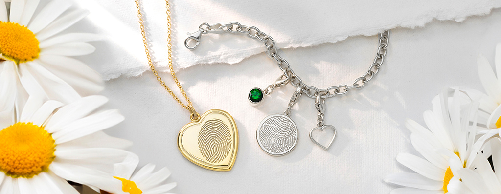 fingerprint necklaces and bracelets