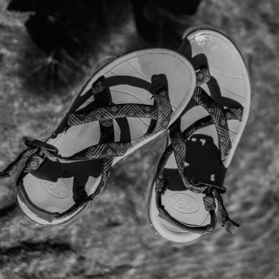 Cortona Outdoor Sandals floating in water 