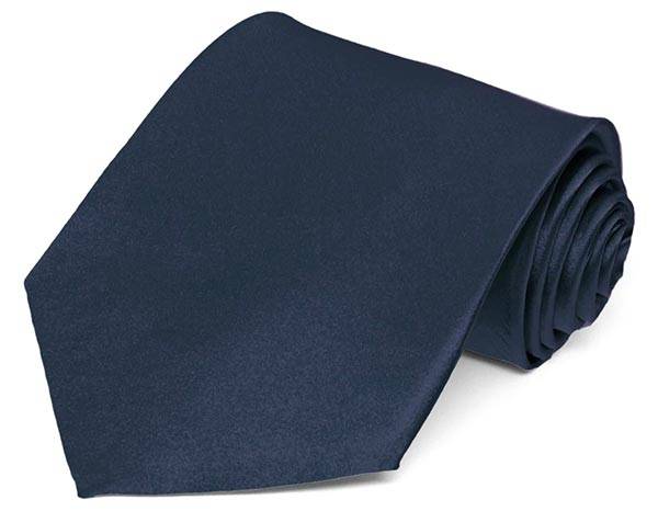 Navy blue silk tie