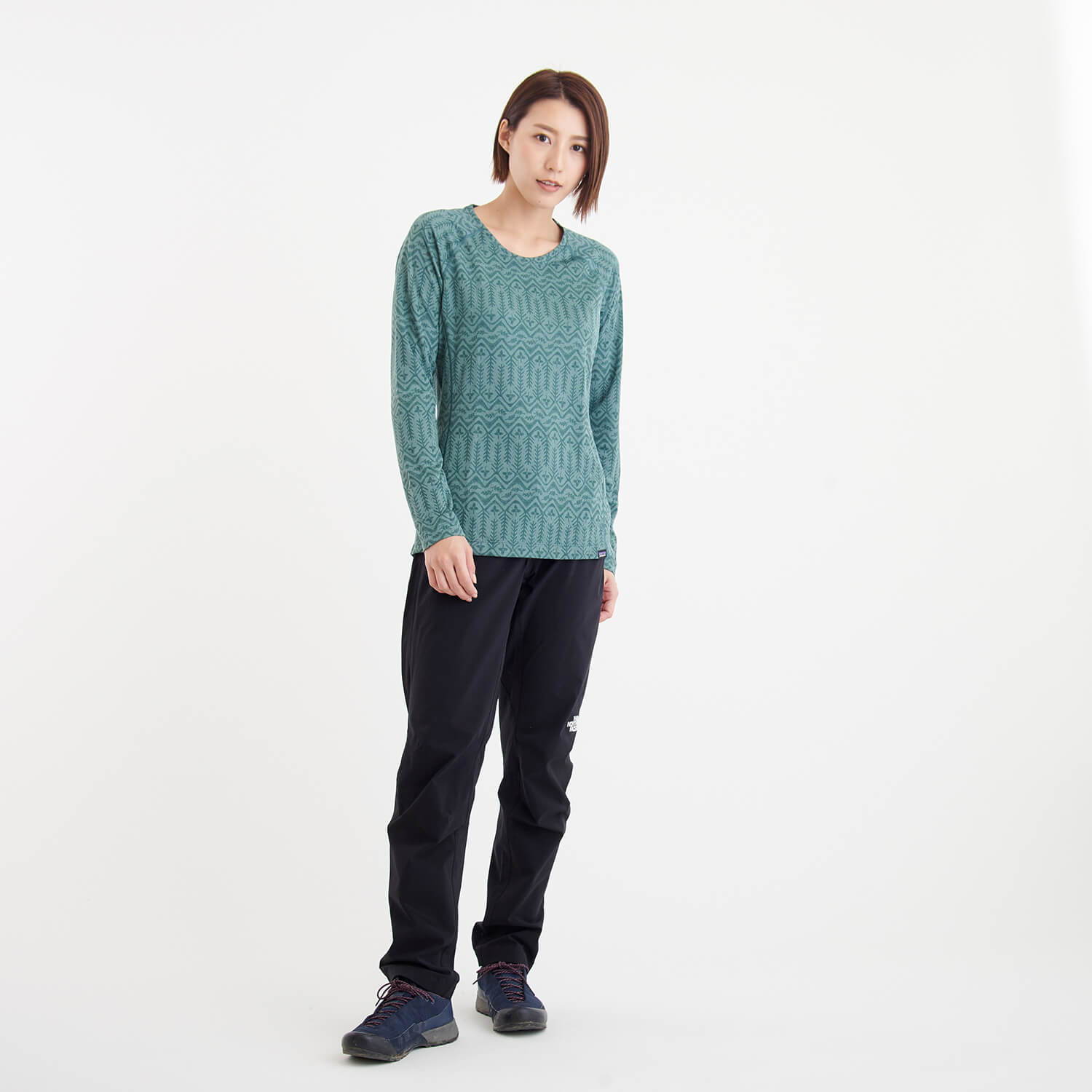 patagonia（パタゴニア）/キャプリーン ミッドウェイトクルー/グリーン/WOMENS