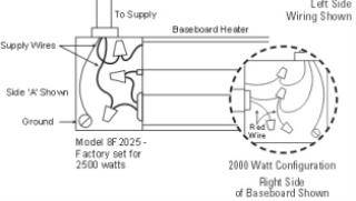 Baseboard together heaters two wiring Electric baseboard