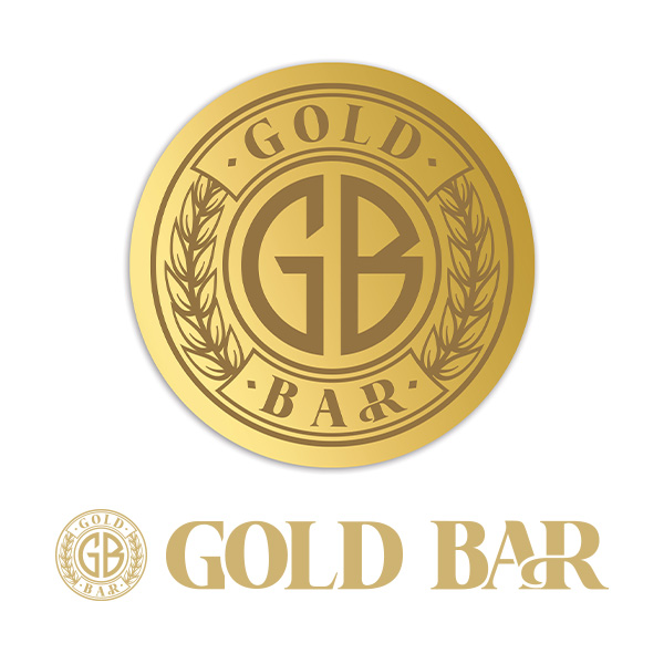 A picture of Gold Bar Logo And Sticker