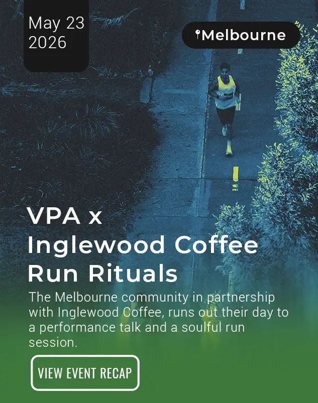 Event promotion for a running session in Melbourne on May 23, 2026.