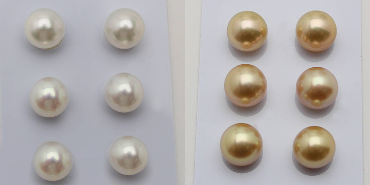 White and Golden South Sea Pearl Overtones