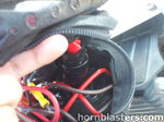 Black zippered enclosure wiring relay red brown cables finger opening install Will's Sweet Bicycle Shocker XL electrical gallery photo 8