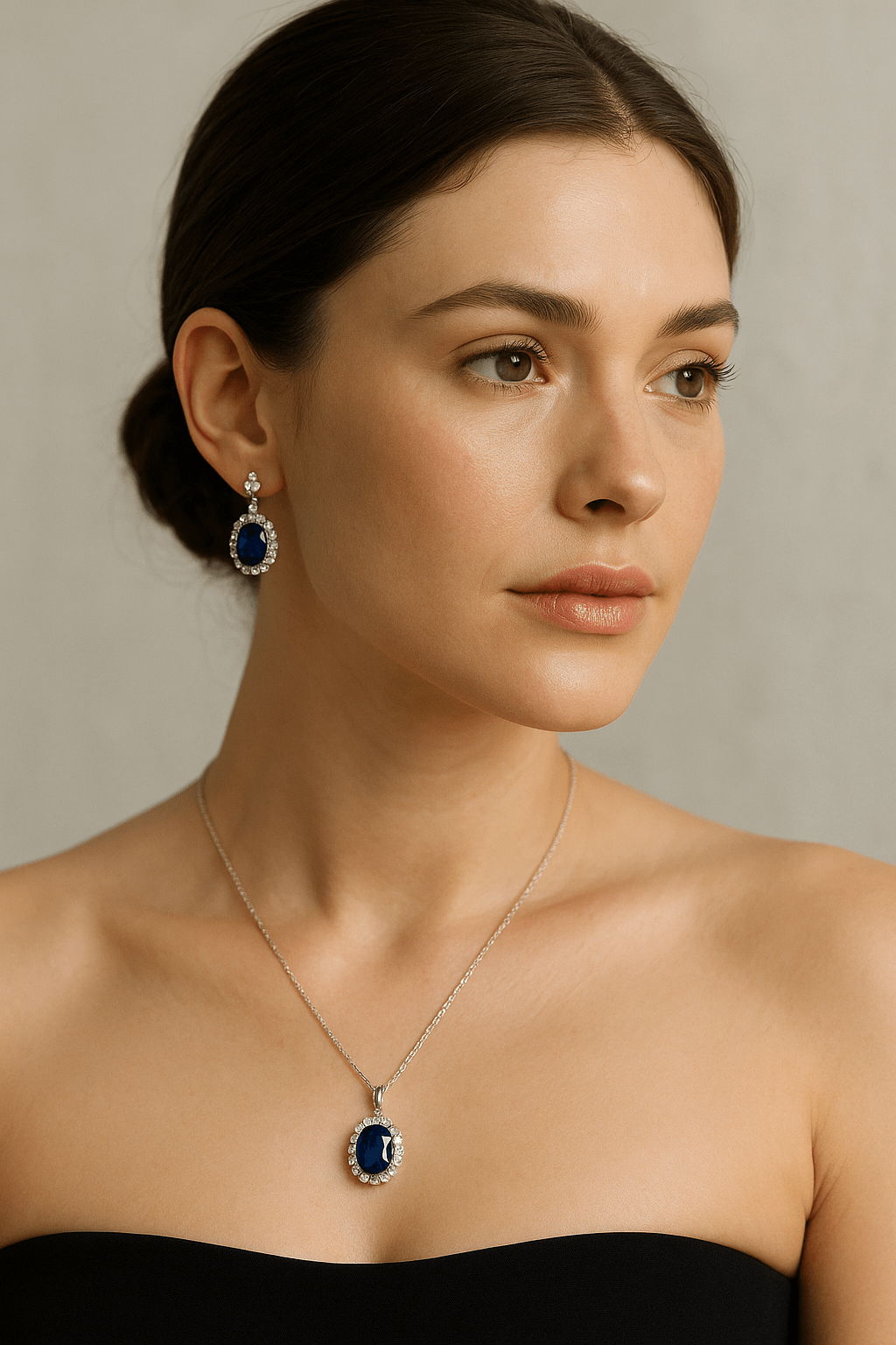 virgo birthstone necklace and earrings
