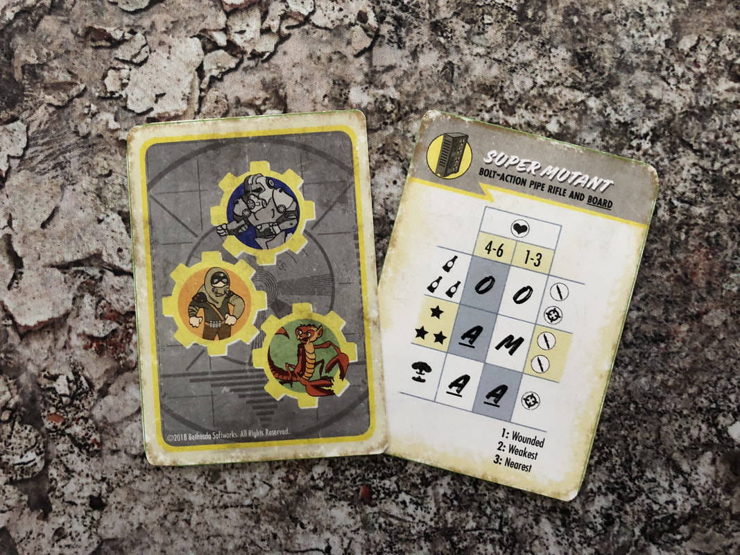 A sample Super Mutant AI card