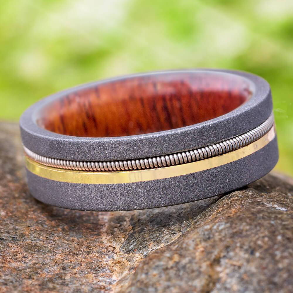 Guitar String Men's Wedding Band