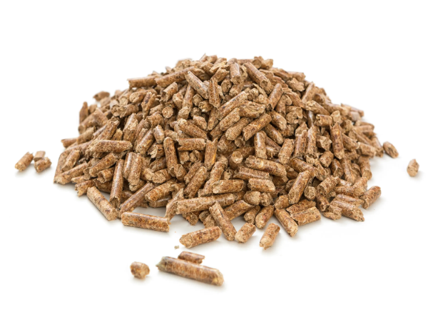 Hardwood pellets are used as a bulk substrate and supplement
