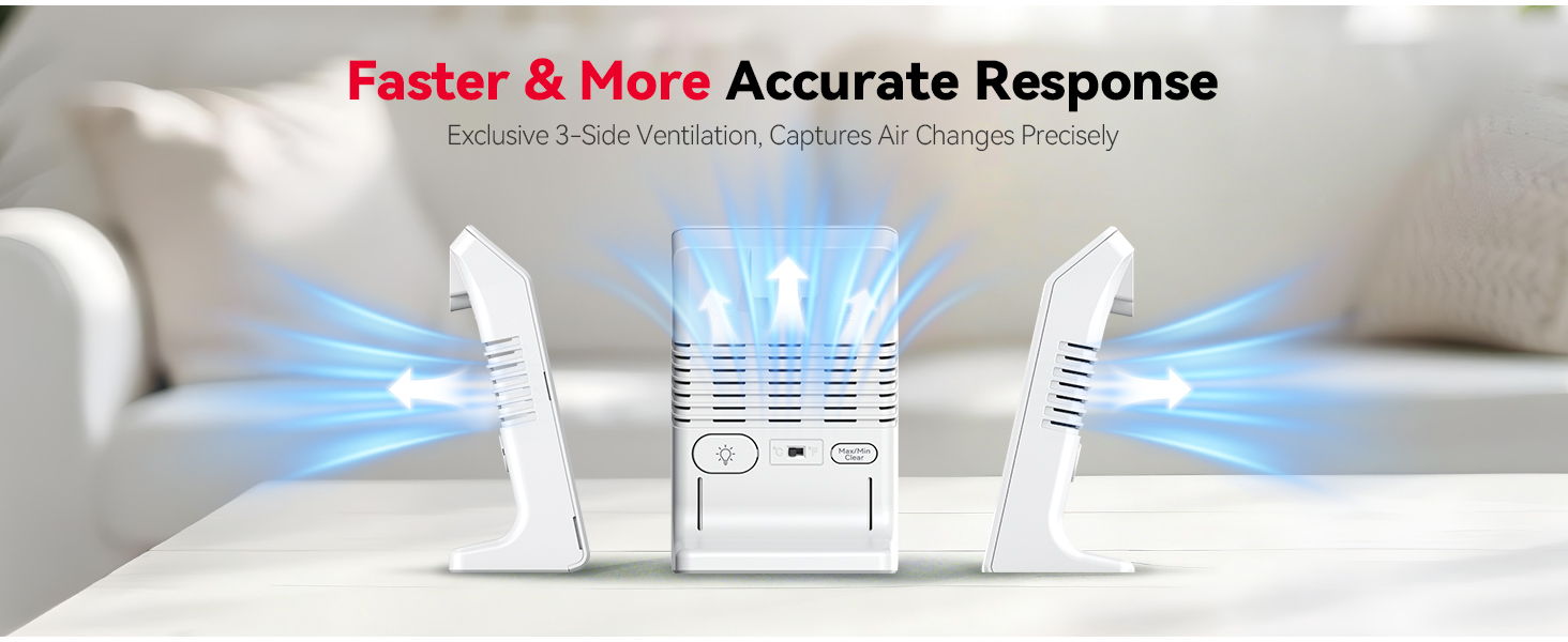 Device with glowing features, emphasizing faster and more accurate responses.