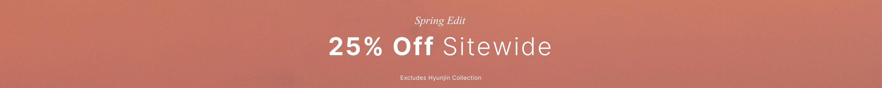 25% off everything promotional banner