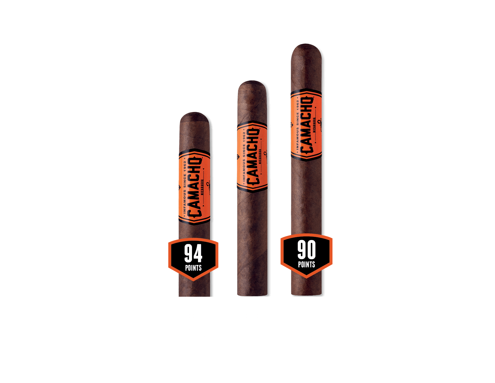 Camacho Nicaragua Cigar Line Up - Robusto - Toro - Churchill