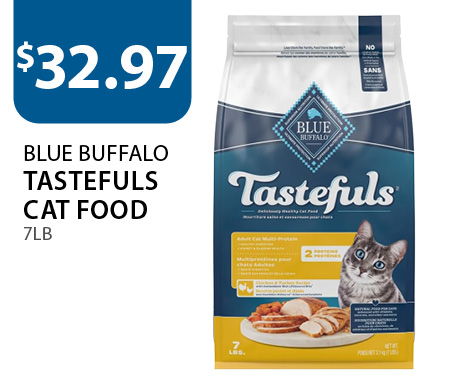 $32.97 BLUE Buffalo Tastefuls cat food 7lb