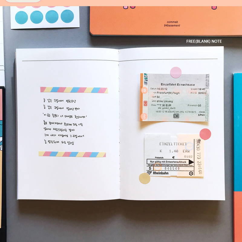 Free(blank) note - Design Comma-B 2020 Today dated weekly diary planner