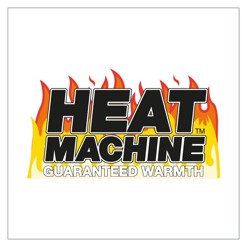 Heat Machine Guaranteed Warmth Logo