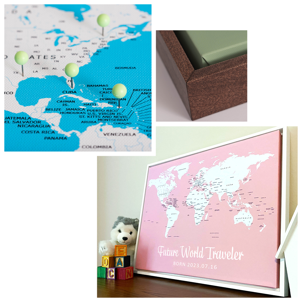 Custom World Map, Vision Boards For Travel