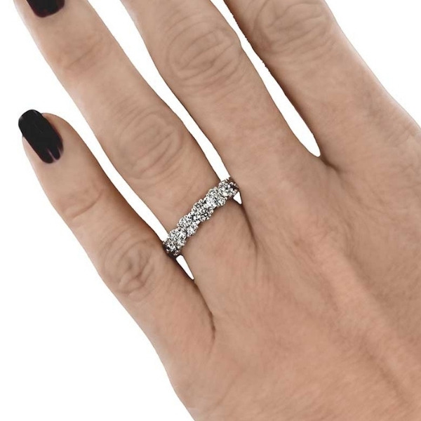 lab grown diamond eternity band gifted as anniversary gift