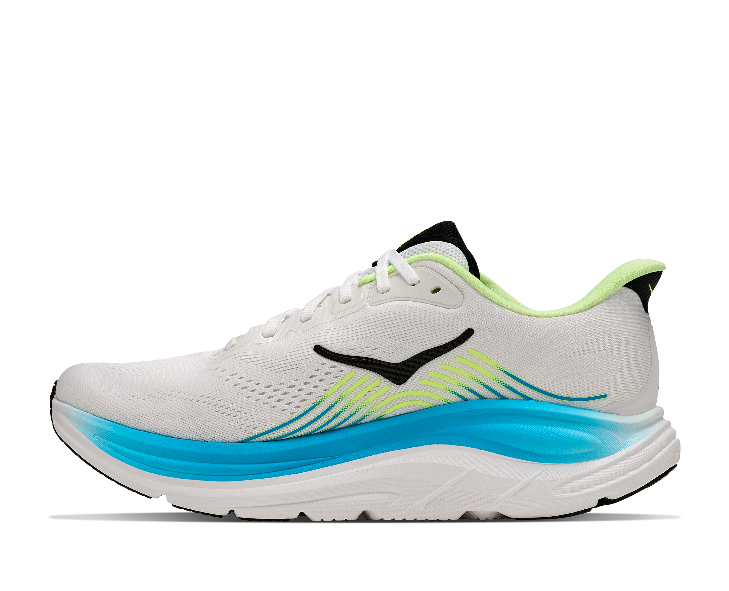 Der Hoka Clifton 11 seitlich fotografiert.