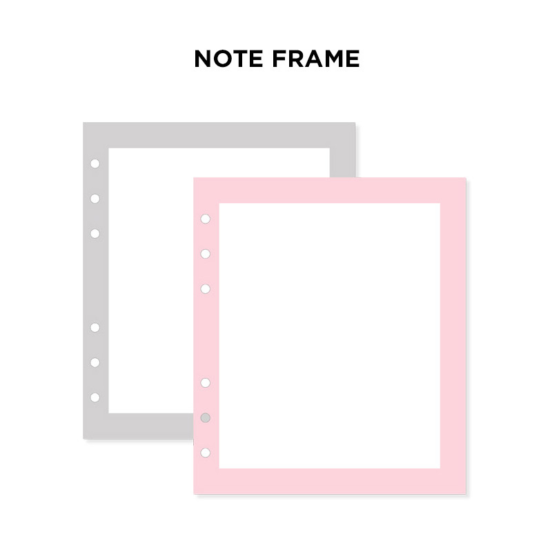 Frame note - Cherry pick zipper closure 6-ring dateless weekly planner
