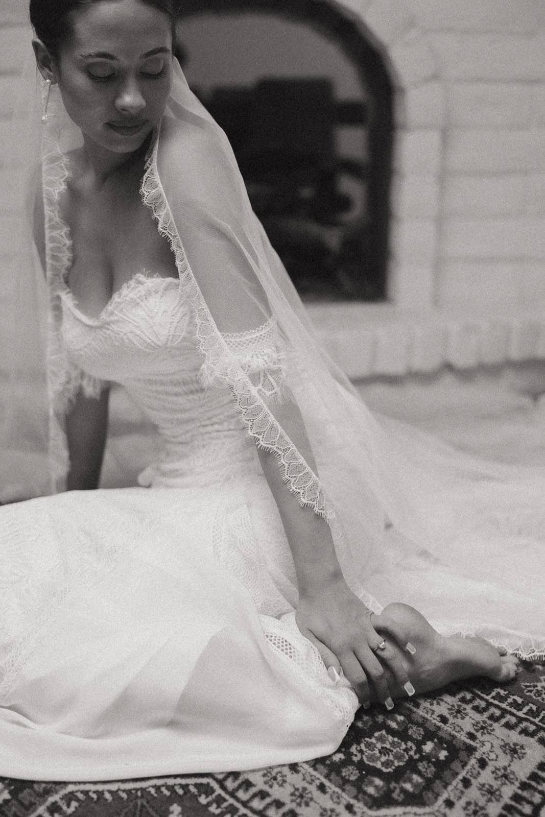 Bride wearing a stunning dress