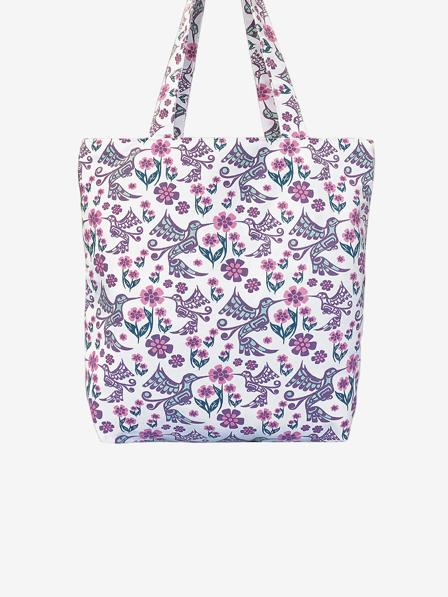 Hummingbird Canvas Tote by Francis Dick, Kwakwaka'wakw