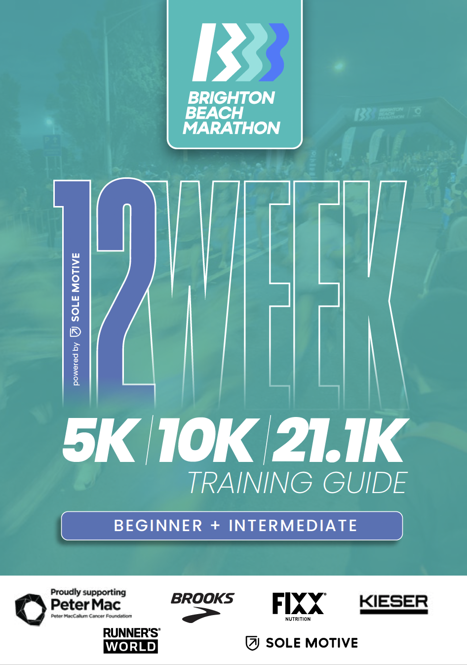 Brighton Beach Marathon 12-week training guide for 5K, 10K, and 21.1K.