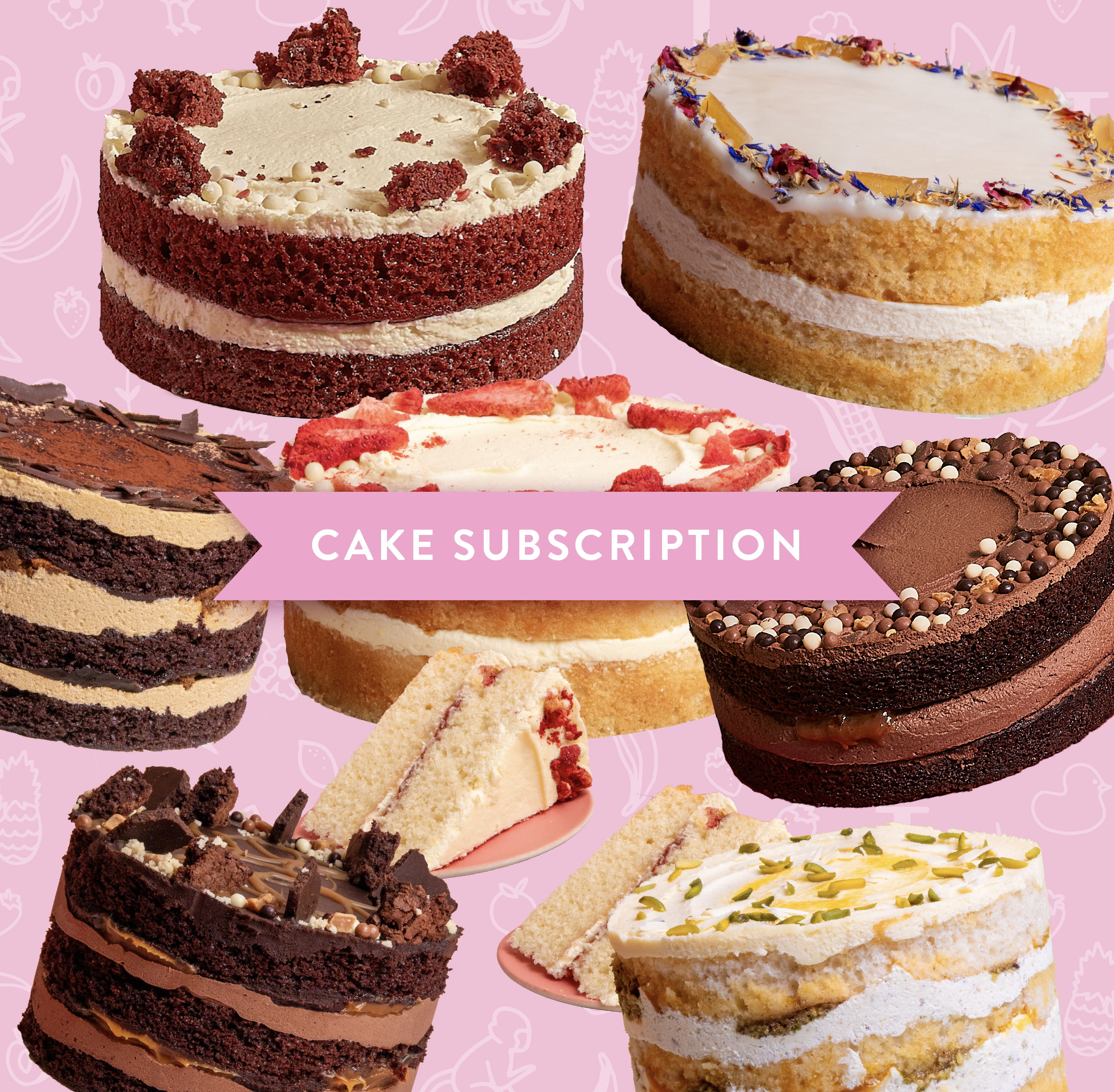 Cake Club subscription, a whole hand-baked cake every month