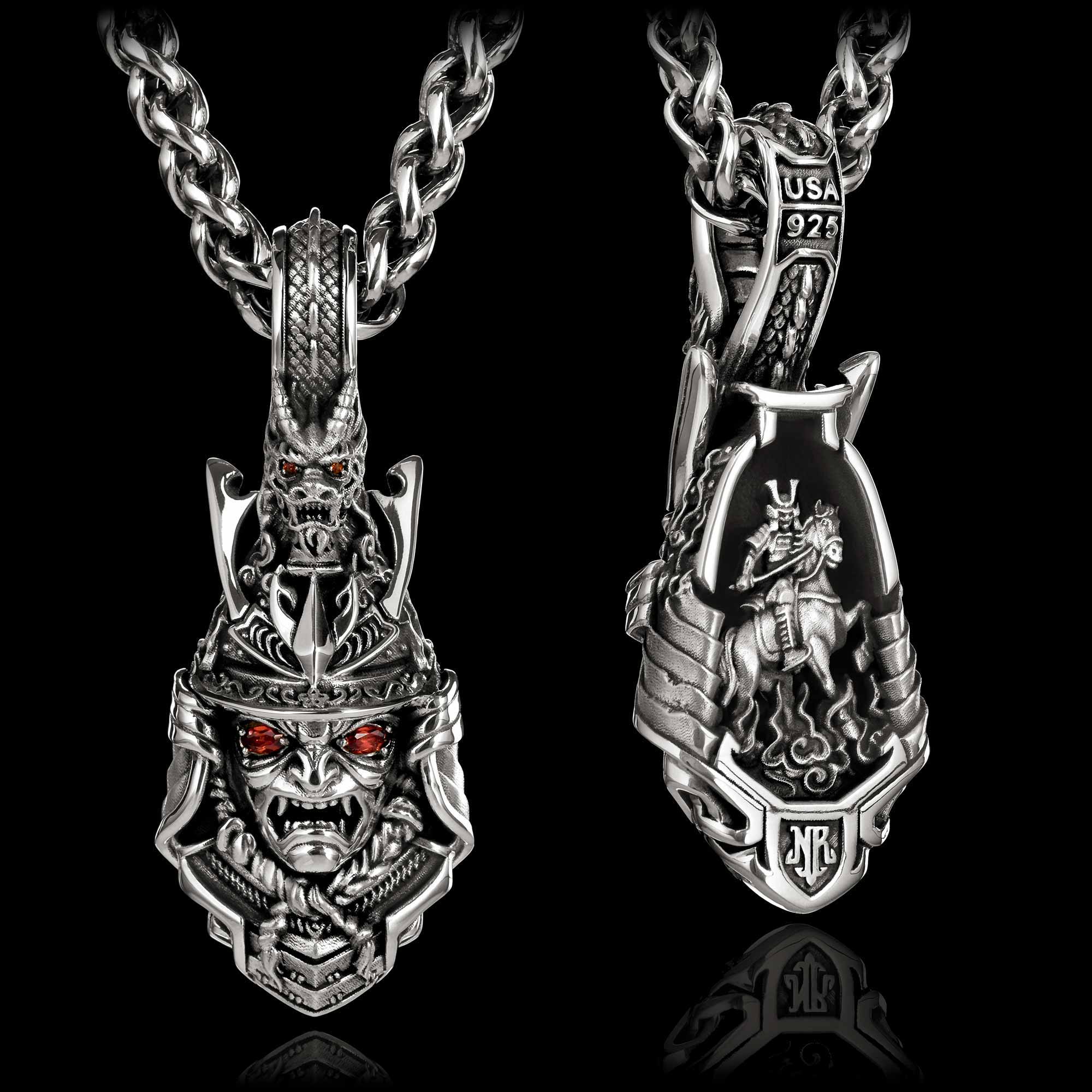 Bushido Pendant Front & Back by NightRider Jewelry