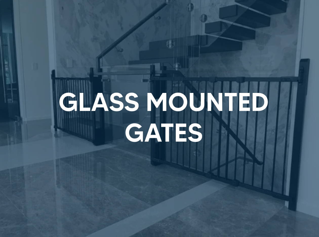 Glass mounted gates