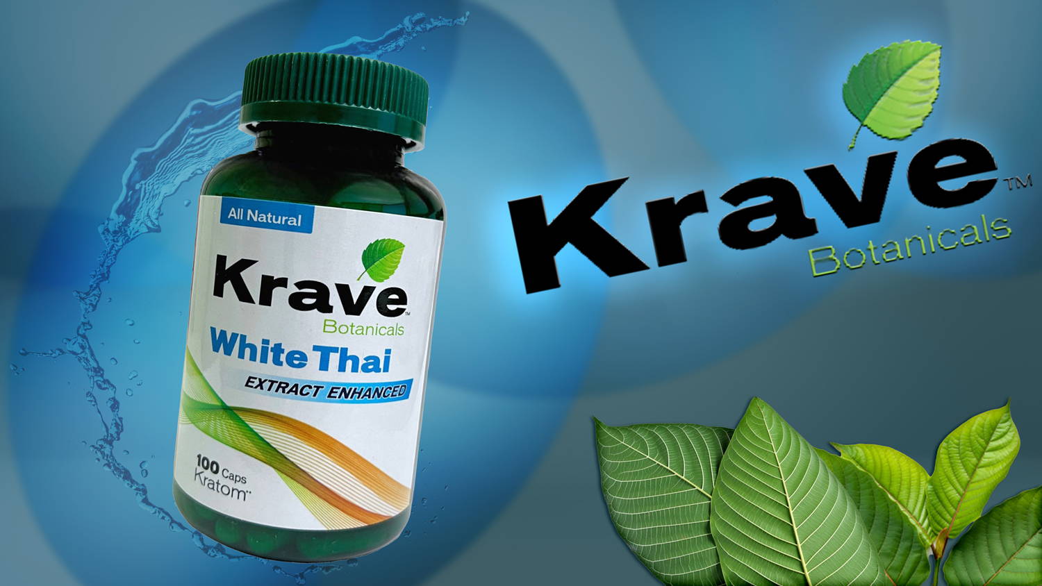 Krave Kratom Extract Enhanced Capsules White Thai Banner