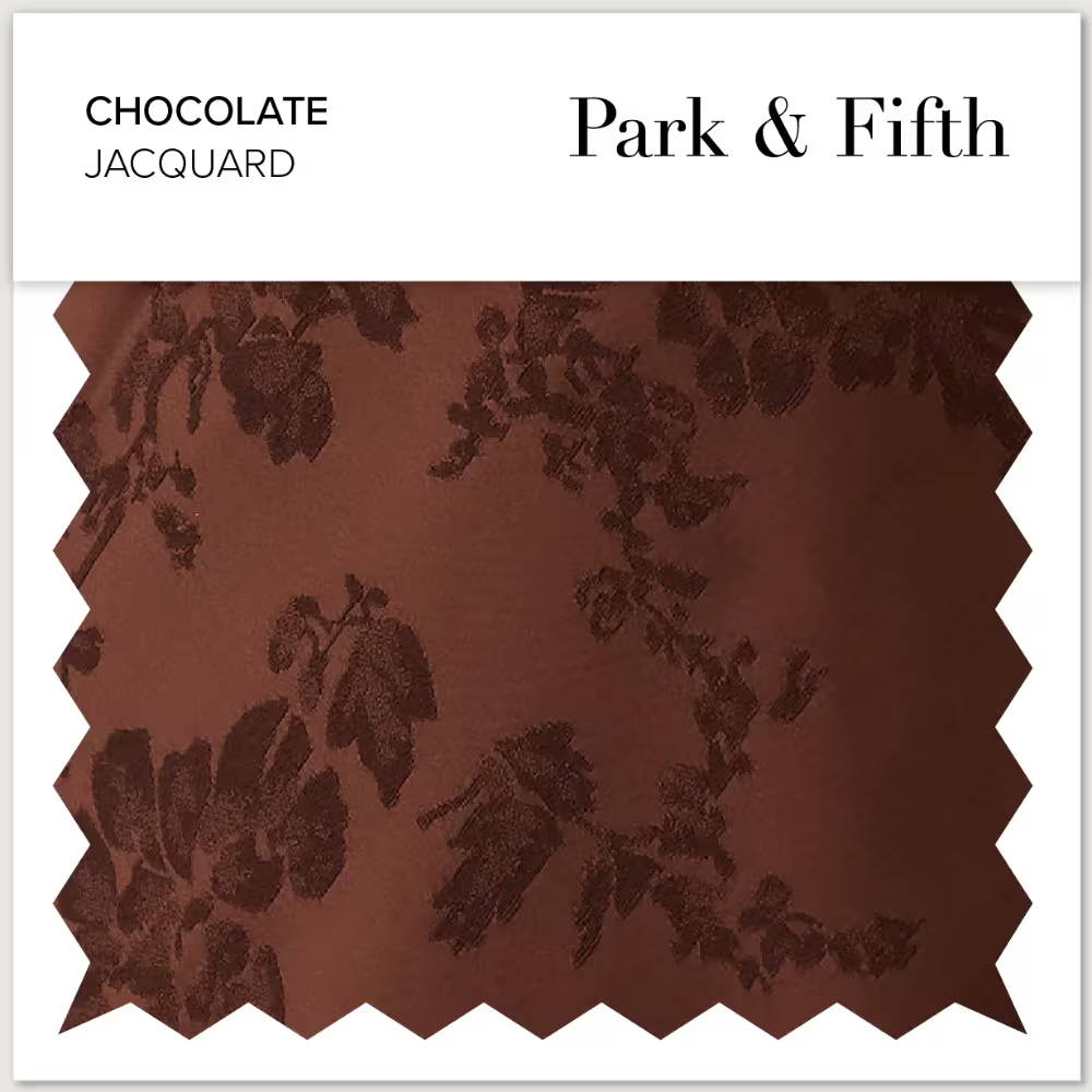 Chocolate jacquard fabric swatch from Park & Fifth.
