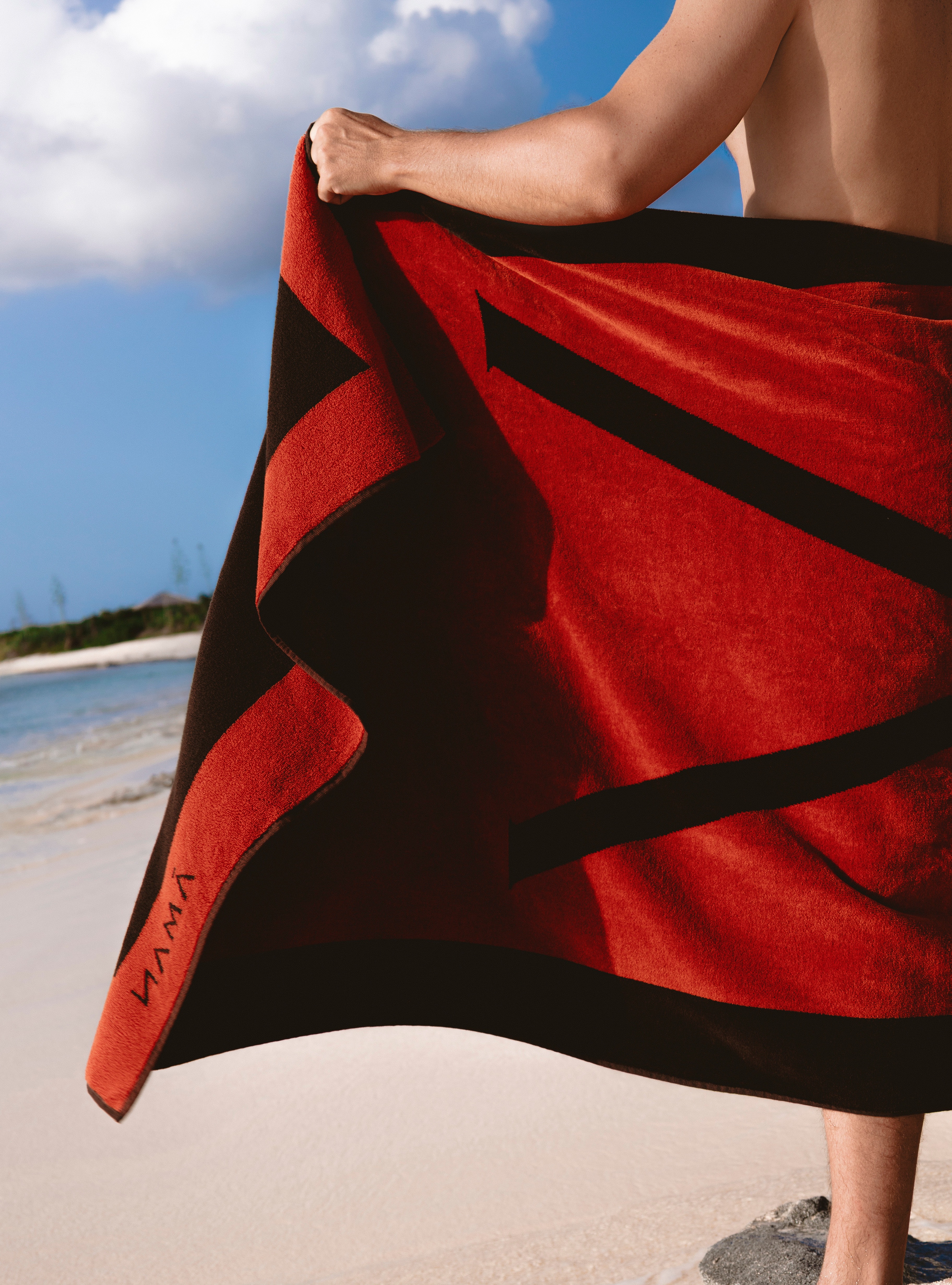 A Logo Beach Towel - Orange