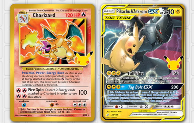 The Pokémon TCG's 30th Anniversary set will contain some reprints of iconic cards from the past, including Pikachu and Zekrom GX and Base Set Charizard.