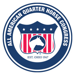 Logo of the All American Quarter Horse Congress, established in Ohio 1967.