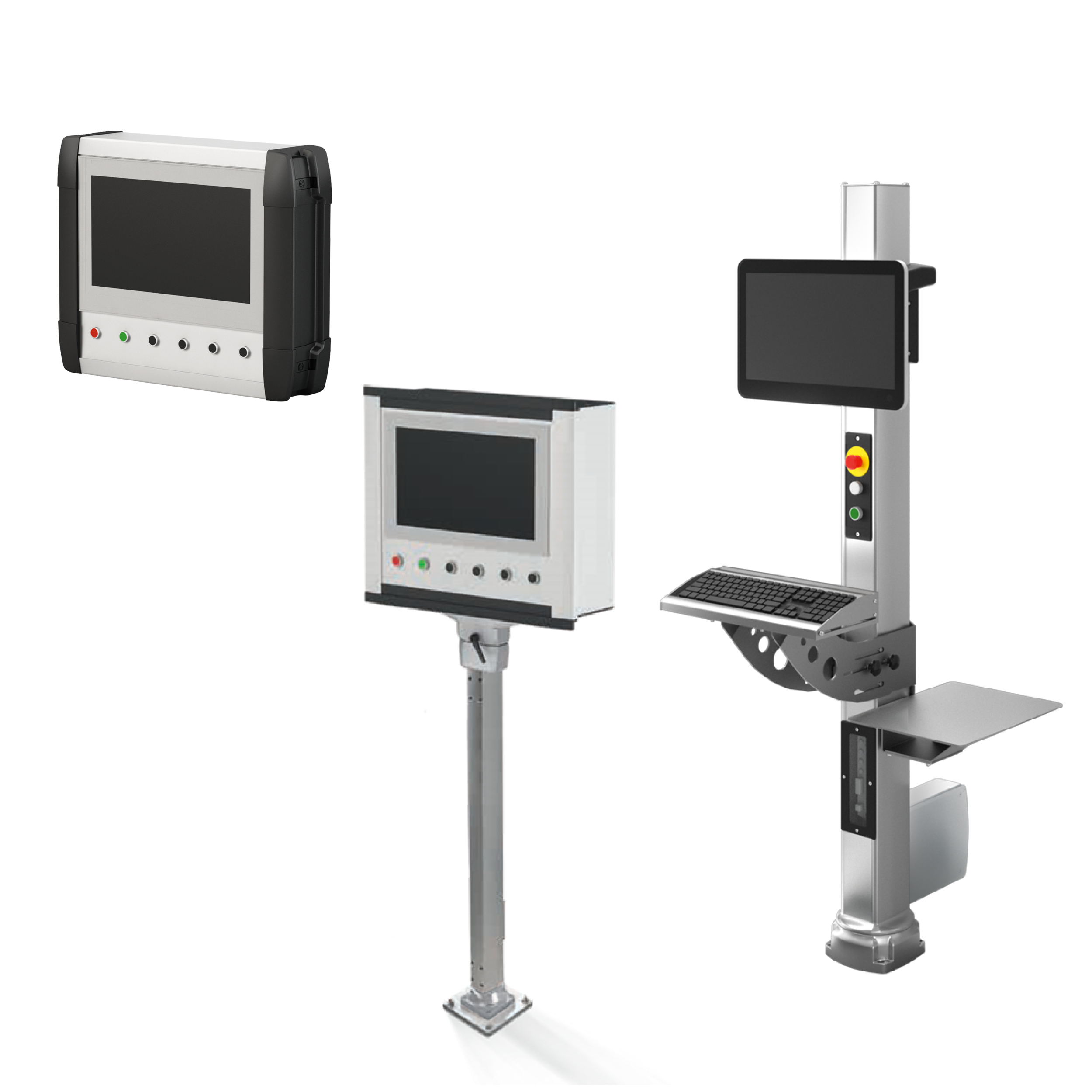 BERNSTEIN operator station and safety switching hardware on a machine