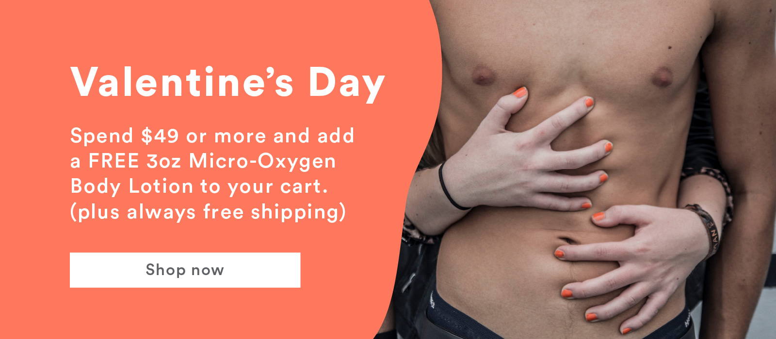 Valentines day sale! Spend $49, get a free body lotion